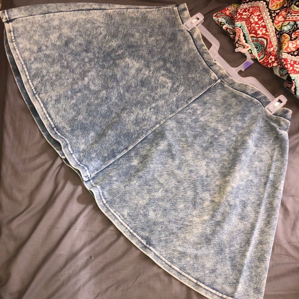 Blue skater skirt